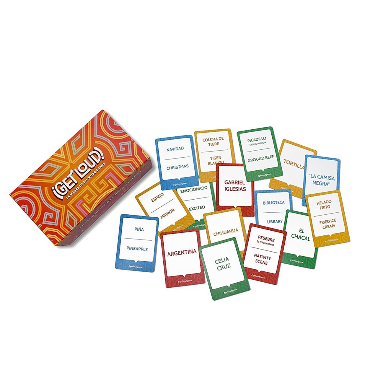 Tragos: Get Loud - The Bilingual Guessing Word Game, Celebrates Latino Culture, Act Out & Describe, Party Game, Family-Kids-Adults Age 8+, 2+ Players